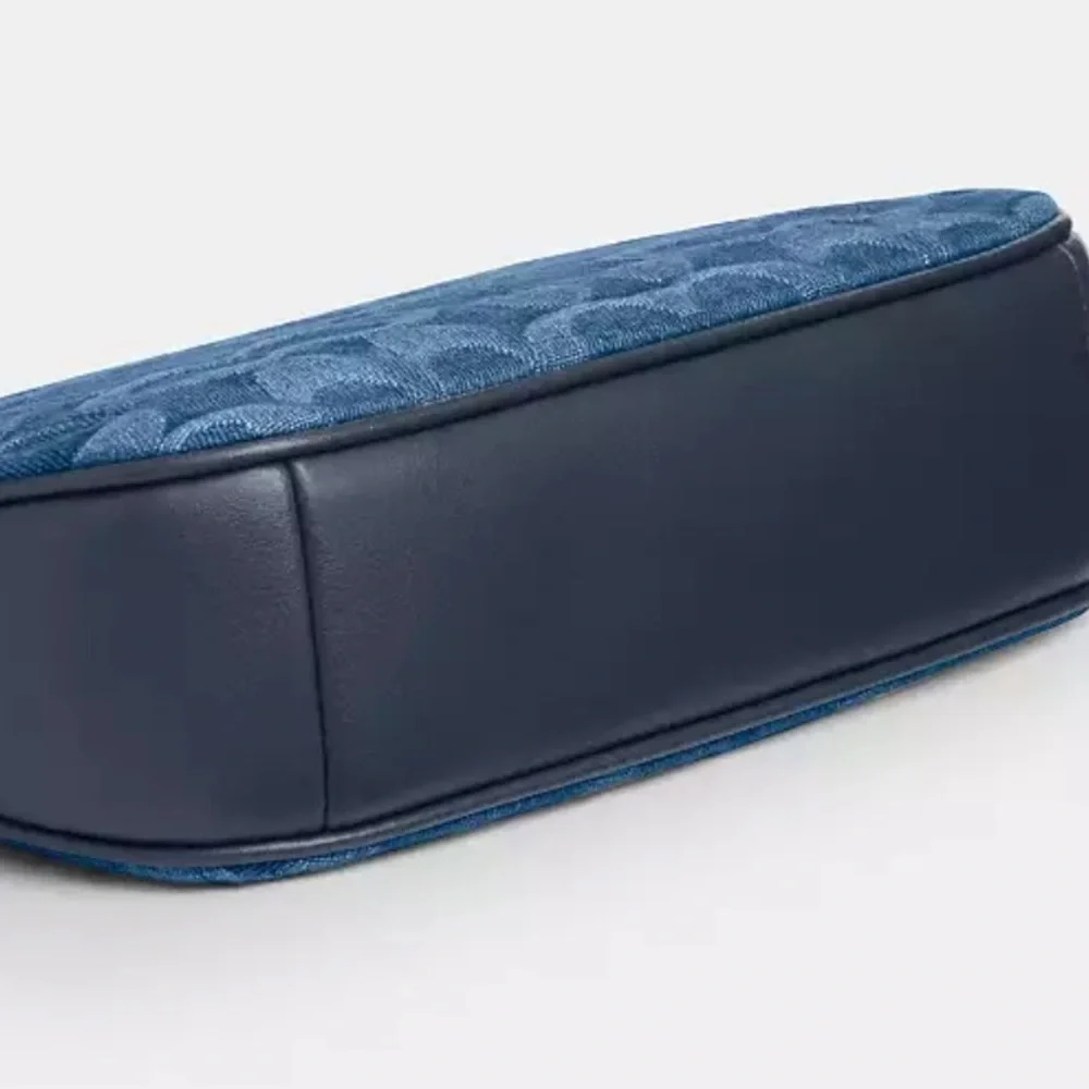 COACH Nolita 19 in Signature Denim Shoulder Bag - Indigo / Gold - Picture 7 of 8